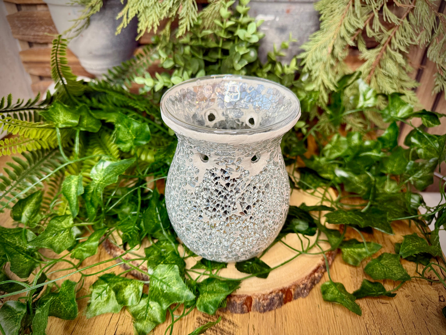 Silver Mosiac Wax Melt Burner