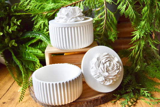 Storage Jar with decorative floral lid