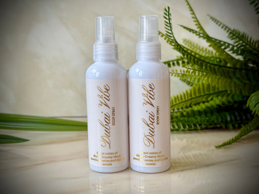 Water based room spray with a dubai inspired scent.