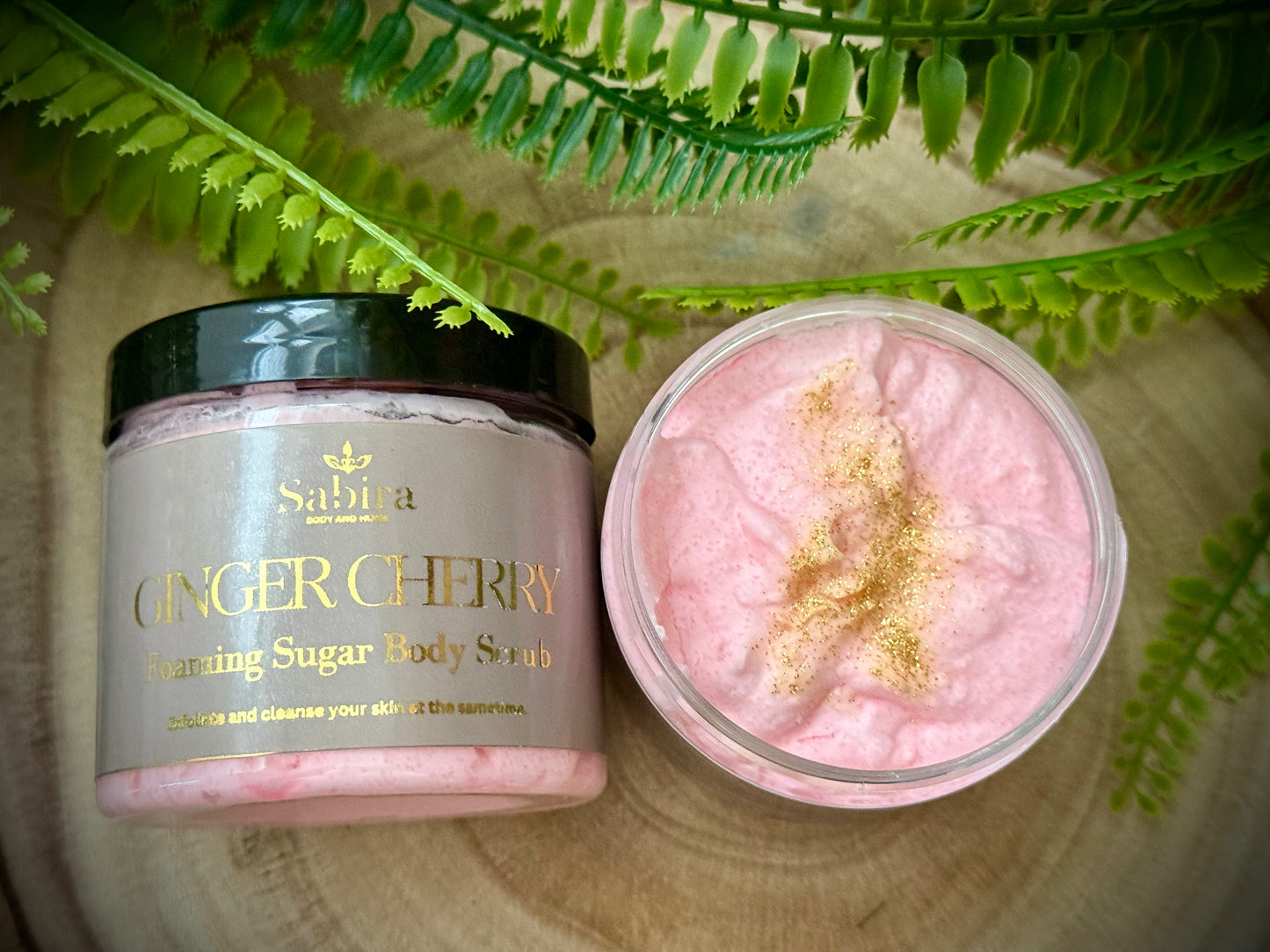 Sugar Body scrub that lathers and has Shea Butter 