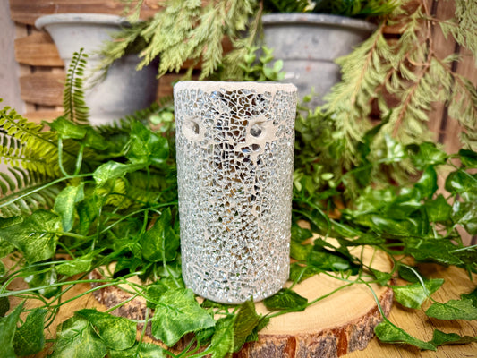 Silver Mosiac Pillar Wax Melt Burner