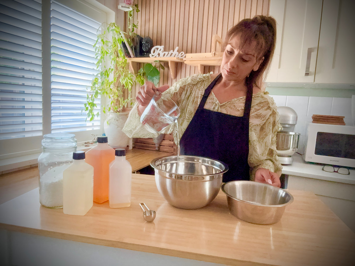 picture of myself Sophie owner of Sabira Body and home handmaking products.